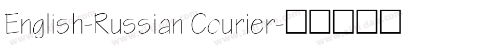 English-Russian Courier字体转换